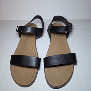 Steve Madden Women's Tesa Slingback Black Sandals in size US 11M